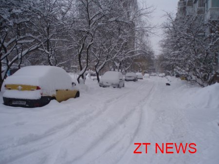 Сильні снігопади в Житомирі