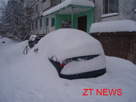 Сильні снігопади в Житомирі