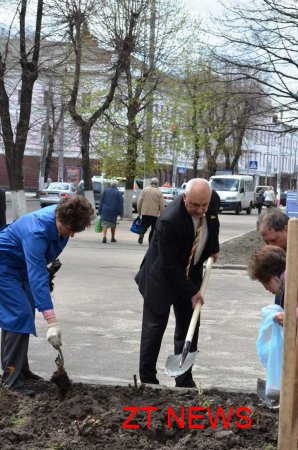 Мер Житомира сьогодні саджав троянди