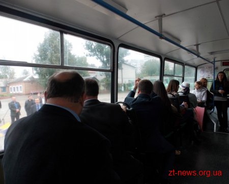 Запуск на лінію нового тролейбуса - подарунок до 75 річчя області