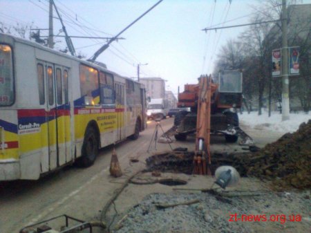 Аварійні служби КП «Житомирводоканал» ліквідовують пориви міських водогонів