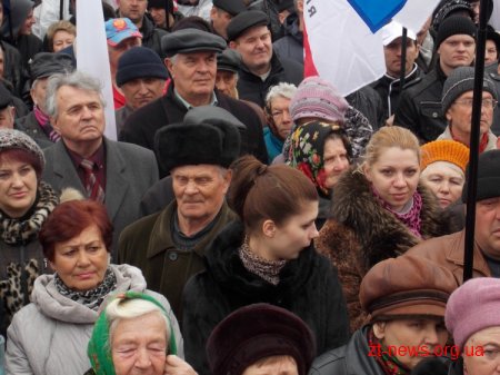 У Житомирі відбувся мітинг об'єднаної опозиції у рамках всеукраїнської акції "Вставай, Україно!" Оновлено