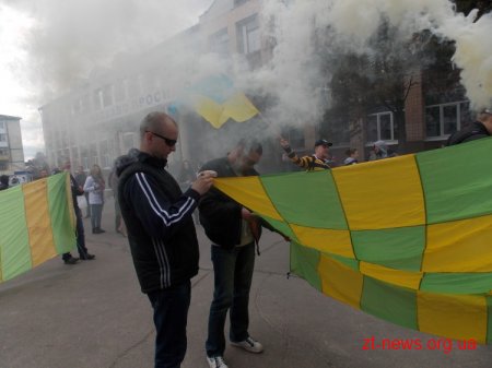 У Житомирі відбувся марш футбольних фанатів за відновлення ФК Полісся