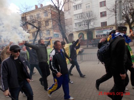 У Житомирі відбувся марш футбольних фанатів за відновлення ФК Полісся
