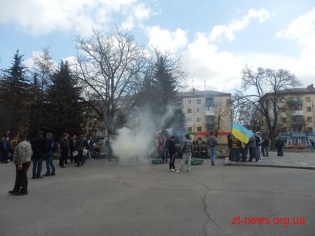 У Житомирі відбувся марш футбольних фанатів за відновлення ФК Полісся