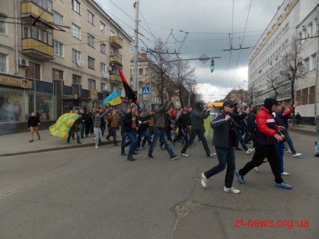 У Житомирі відбувся марш футбольних фанатів за відновлення ФК Полісся