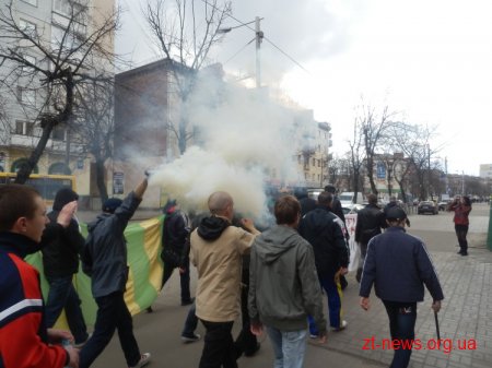 У Житомирі відбувся марш футбольних фанатів за відновлення ФК Полісся