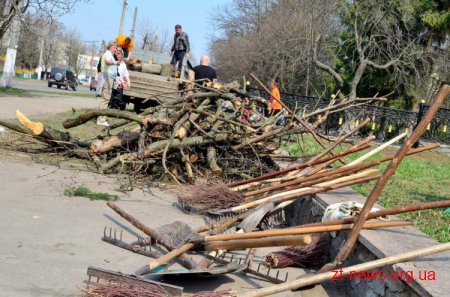 У Житомирі прибирали біля пам’ятника «Чорна біль»