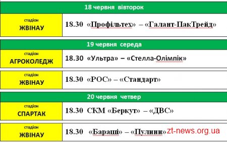 У Житомирі завершився перший тур чемпіонату міста з футболу