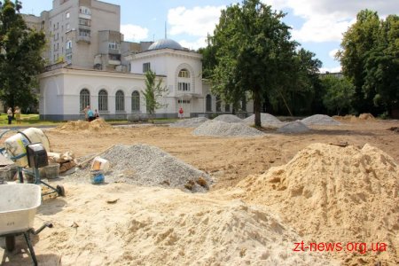 У Житомирі поблизу мистецьких воріт розпочали встановлення 4 спорт майданчиків