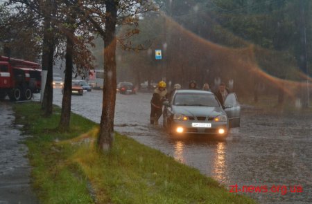 У Житомирі за 6 годин випало більше місячної норми опадів (понад 51 мм на 1 м.кв.)