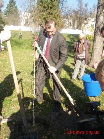 У Житомирі до 95-річчя ВЛКСМ посадили дерева та представили 3 нових іменних лавки