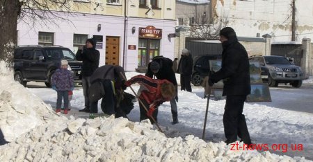 У Житомирі активісти прибрали вулицю Михайлівську від снігу