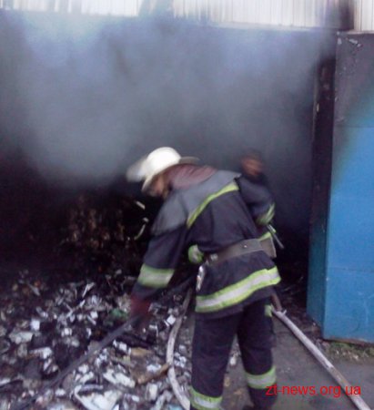 У Житомирі вогнеборці ліквідували загоряння у приватній друкарні