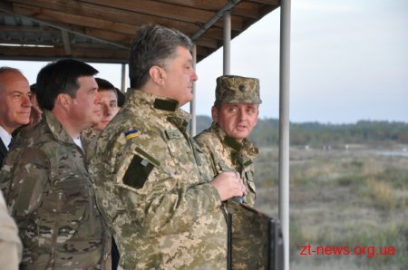 Порошенко відвідав військовий полігон поблизу Житомира