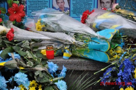 Кількасот житомирян вийшли на акцію в знак підтримки Маріуполя