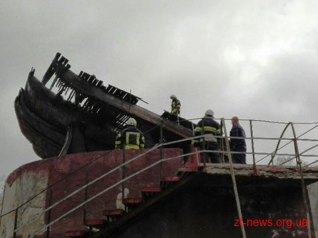 У Житомирі рятувальники ліквідували пожежу на території міського парку культури