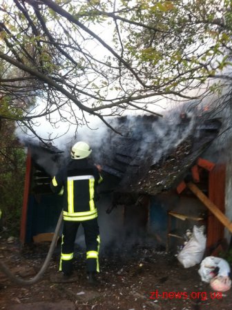 У Житомирі вогнеборці ліквідували пожежу в закинутій будівлі