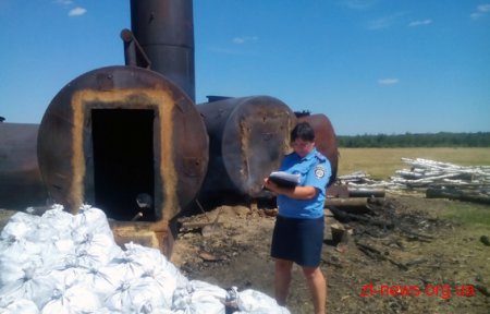 На Житомирщині поліцейські викрили підприємливих ділків, які незаконно виготовляли деревне вугілля