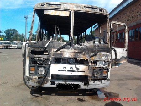 У Коростені горів пасажирський автобус
