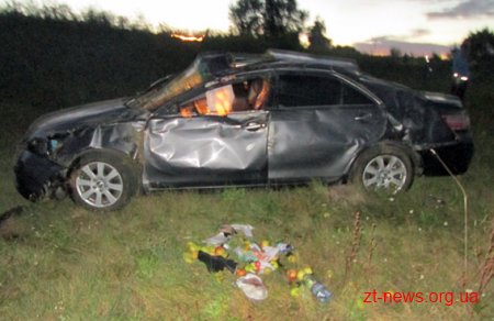 На Житомирщині водій не впорався з керуванням та з’їхав у кювет