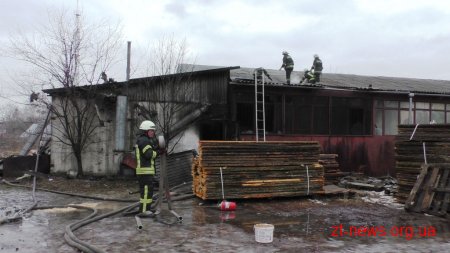 У Житомирі горів деревопереробний цех