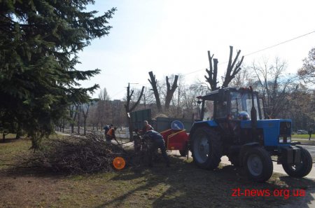 Комунальні служби міста продовжують роботу з прибирання Житомира