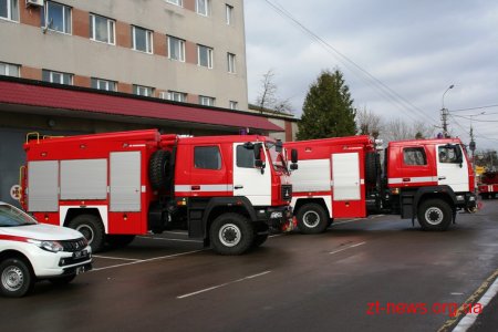 Житомирські рятувальники отримали 4 сучасні пожежно-рятувальні автомобілі