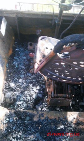 На Житомирщині горів комбайн