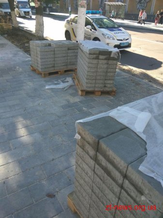 Поліцейські спіймали на "гарячому" крадія тротуарної плитки