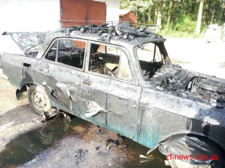 У Житомирі пожежа в гаражі знищила покрівлю, автомобіль, два мотоцикли та два велосипеди