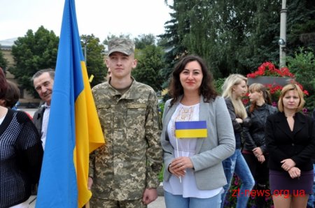 Вранці у Житомирі урочисто підняли Державний Прапор України