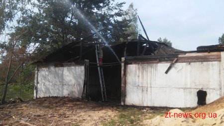 На Житомирщині горіло приміщення пилорами