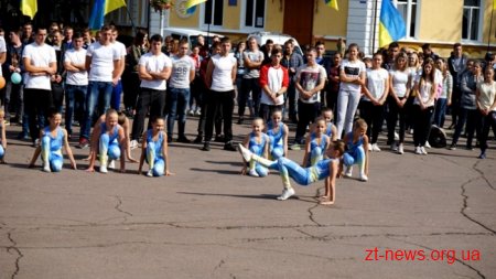 Житомирська молодь долучилася до всеукраїнського флешмобу, присвяченого Дню студентського спорту