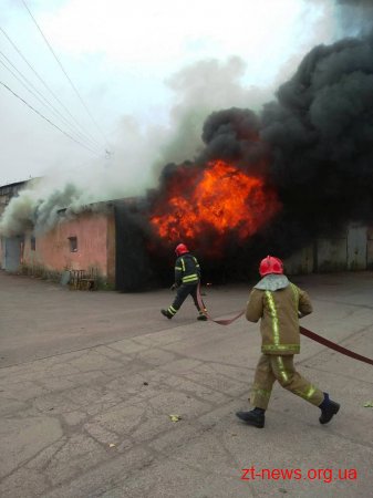 На території підприємства у Коростені горів гараж