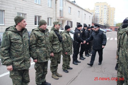 До Житомира повернулися поліцейські, які кілька місяців працювали у зоні АТО
