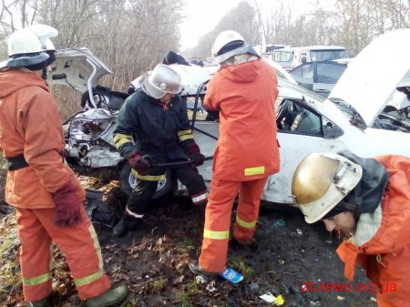 На Житомирщині водій Renault вилетів на зустрічну та зіткнувся з Toyota