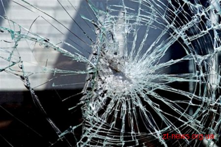 У Житомирі поліція охорони затримала молодика, який пошкодив вітрину у магазині