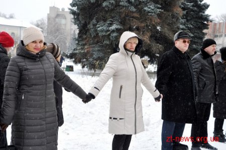 До Дня Соборності житомиряни з'єднали вулиці Київську і Велику Бердичівську живим "ланцюгом єдності"