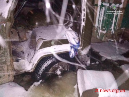 На Житомирщині патрульні наздогнали автомобіль, що перевозив деревину невідомого походження