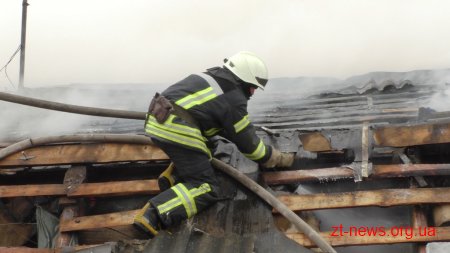 У Житомирі 18 вогнеборців ліквідували загоряння даху двоповерхового житлового будинку