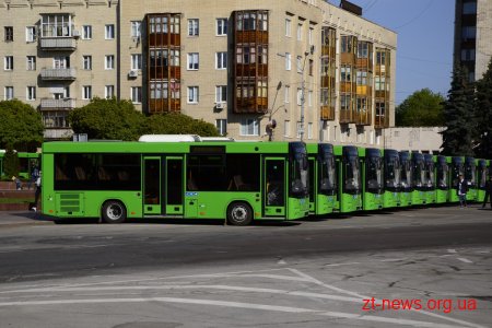 До Житомира приїхали 17 автобусів МАЗ куплених в лізинг