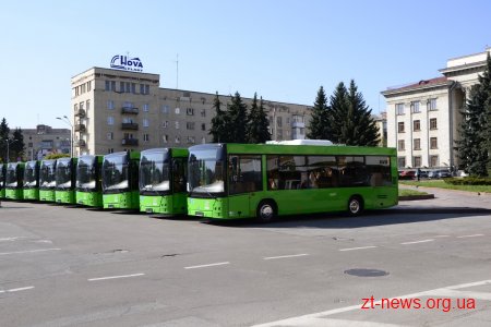 До Житомира приїхали 17 автобусів МАЗ куплених в лізинг
