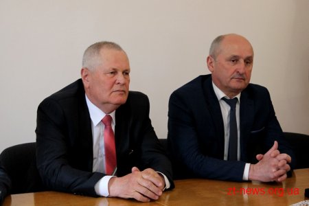 Володимир Ширма привітав голову правління Житомирської облспоживспілки з 70-річним ювілеєм