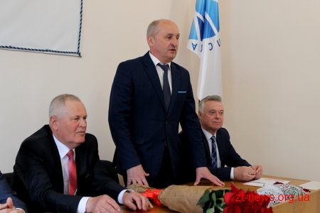 Володимир Ширма привітав голову правління Житомирської облспоживспілки з 70-річним ювілеєм
