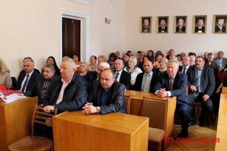 Володимир Ширма привітав голову правління Житомирської облспоживспілки з 70-річним ювілеєм