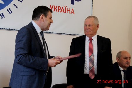 Володимир Ширма привітав голову правління Житомирської облспоживспілки з 70-річним ювілеєм