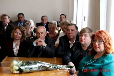 Володимир Ширма привітав голову правління Житомирської облспоживспілки з 70-річним ювілеєм