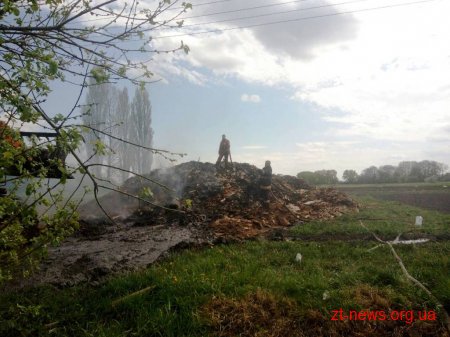У Бердичеві на території деревообробного підприємства загорілися відходи деревини