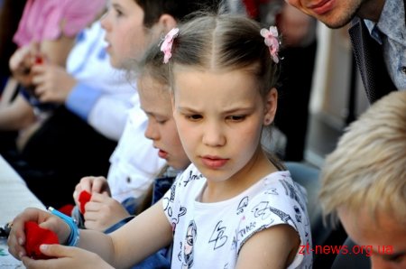 Для житомирян провели майстер-клас з виготовлення «квітки пам'яті»